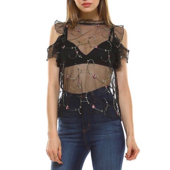 April Reign Tops - Florenza Top in Black
